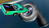 汽车掉进“巨型漩涡”会怎样？3D动画模拟，全程高能不断！
