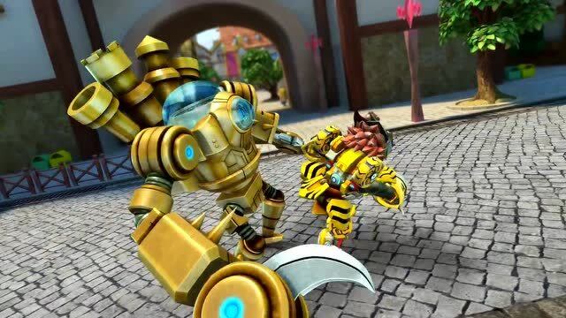 猪猪侠:铁拳虎被压扁了,看戏的冰封鹿还不出绝招更待何时