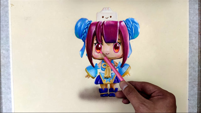 二次元迷你手绘,画超可爱的月无双!