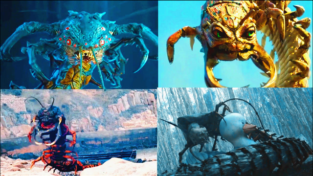 电影中这四条狂暴大蜈蚣,你觉得哪个更凶猛?会飞的蜈蚣好厉害哦!