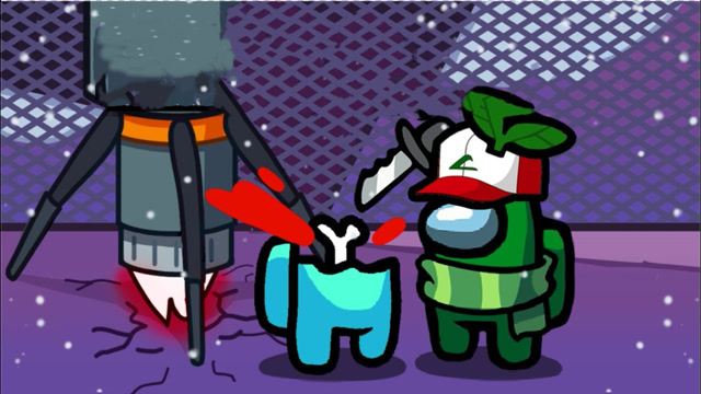 among us 我们之中 船员在做任务直接刀