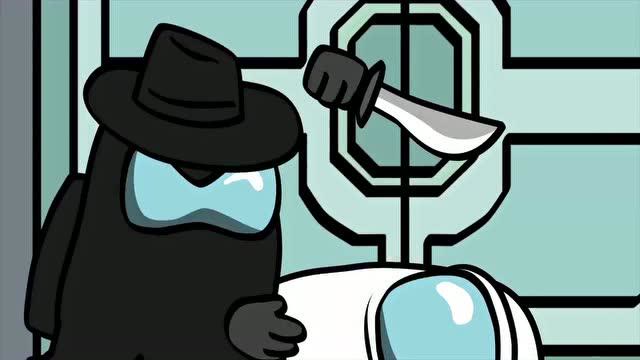 太空狼人杀amongus:小黑发现了小蓝知道秘密了,小白拼死保护.