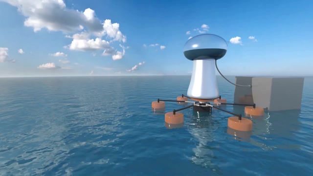基于太阳能高效聚光光热及波浪能互补的海水淡化装置