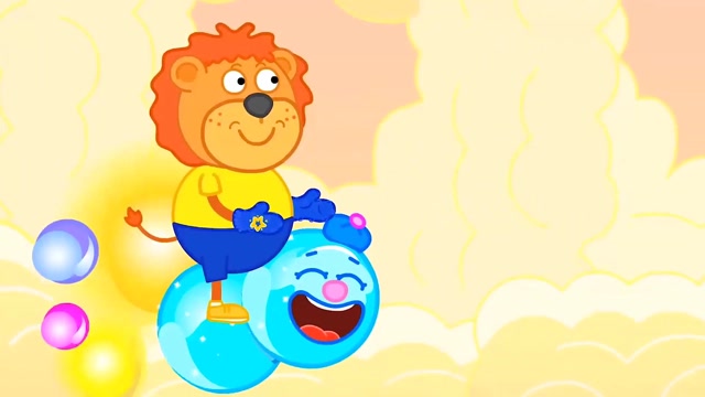 小狮子动画:小狮子在太空中发现了好多小精灵.