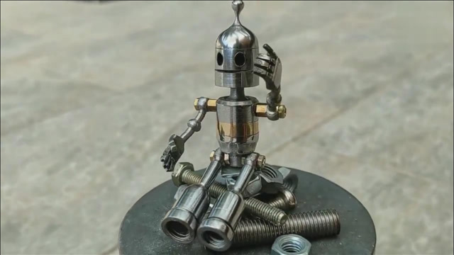 用螺栓和螺母制作迷你机器人,动手能力真厉害,成品让人羡慕!