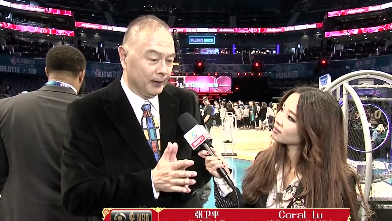 烤肉姐前方采访张卫平指导谁认真就能获得技巧冠军库里