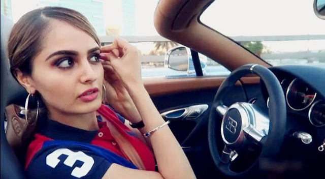 老虎当宠物,迪拜土豪姐姐开布加迪带我去兜风!