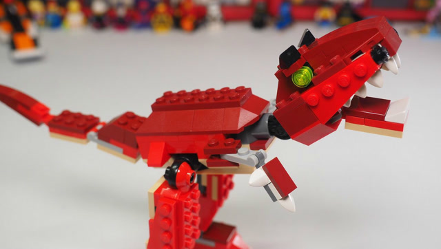 乐高搭建:乐高百变创意系列10250-b模式红色霸王龙