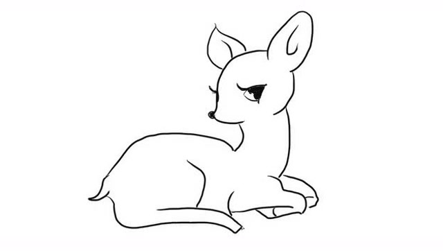 可爱的小鹿幼儿亲子简笔画宝宝轻松学画画