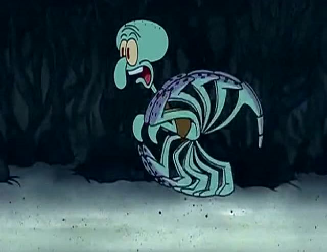 章鱼哥想要离开,八只脚都变成车轮了!