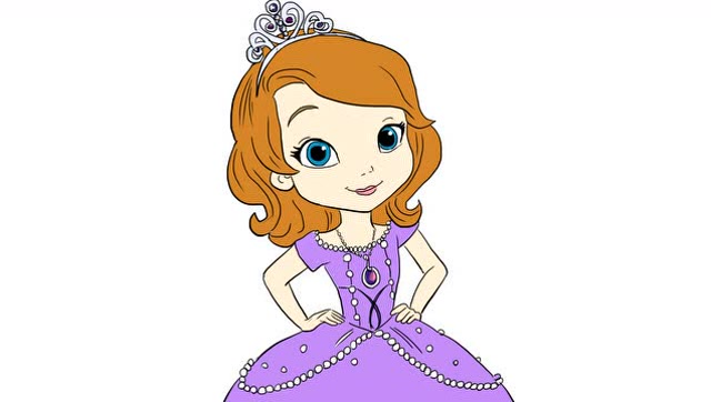 小公主苏菲亚儿童卡通简笔画
