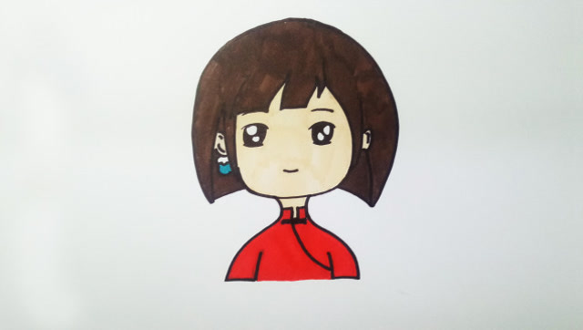 简笔画教程 一分钟画国漫大鱼海棠女主角—椿