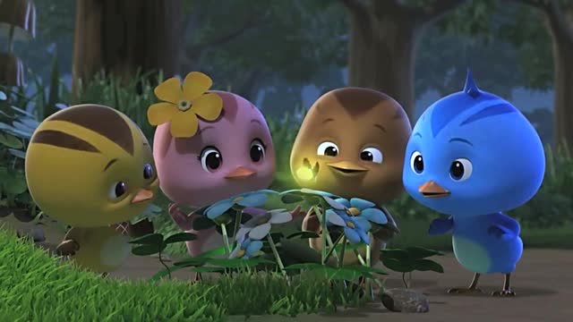 萌鸡小队 欢欢书包里的萤火虫像星星一样一闪一闪可真漂亮