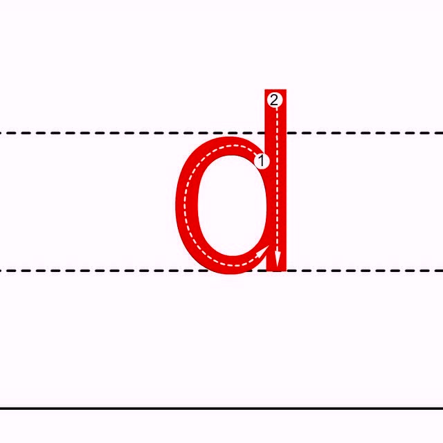 拼音d的写法图片