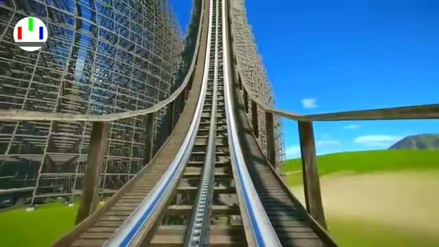 动画模拟死亡过山车,如果做成vr视频应该会很刺激!