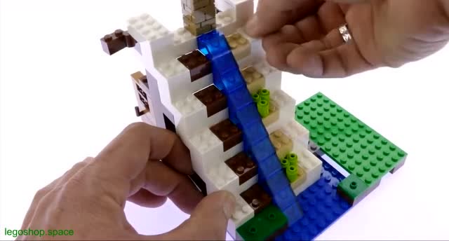 lego乐高积木我的世界系列21134瀑布基地快速搭建