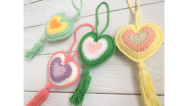 糖糖手作 (第96集) 钩针编织爱心香包