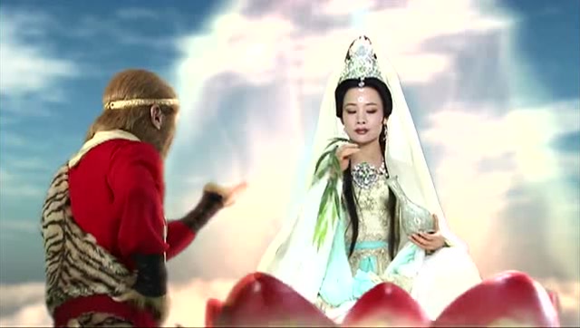 南海观音菩萨派孙悟空把妖怪引来叮嘱大圣只许败不许胜