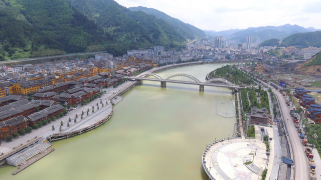 航拍贵州剑河县,剑河县自古享有"苗乡圣水""西部浴都"之美誉