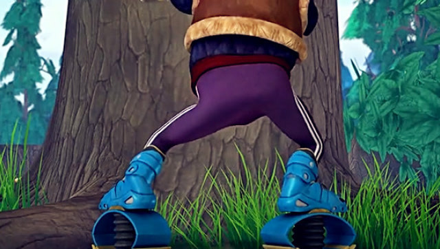 光头强穿上增高蹦蹦鞋,秒变高帅强