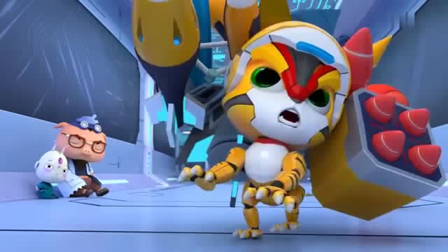 猪猪侠:钢齿虎一只手就把阿五打飞了,直接撞倒了猪猪侠