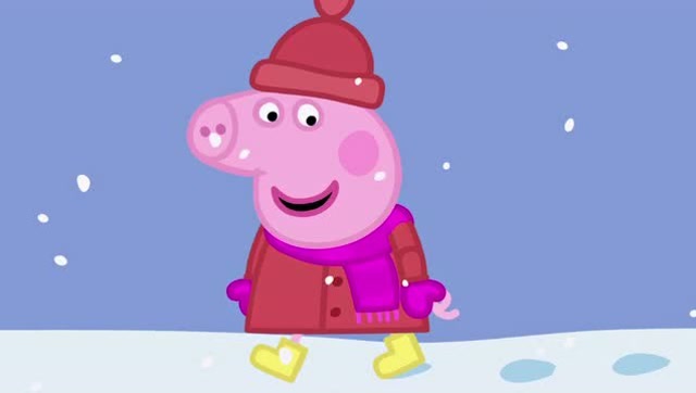 小猪佩奇第三季下雪了图片