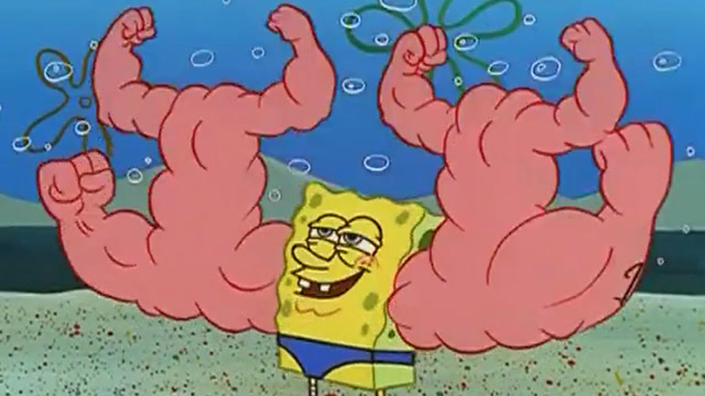 海绵宝宝变大力士,对抗暗黑恶势力,保卫海洋安宁!