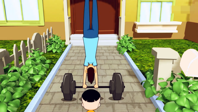 大头儿子快抓拍!小头爸爸倒立拍照再修图,朋友圈获赞无数啊