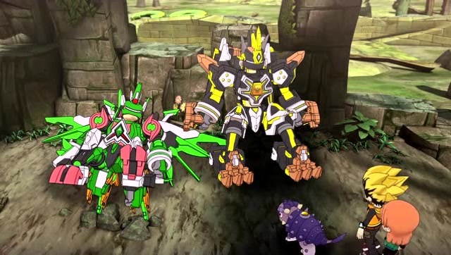 《斗龙战士》雷吉使用双龙核的能量把卡森打回原形