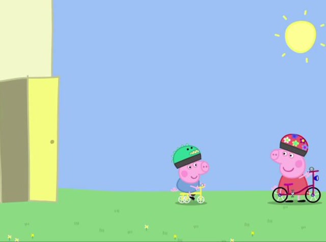 小猪佩奇第4季:佩奇乔治一起骑自行车啦!
