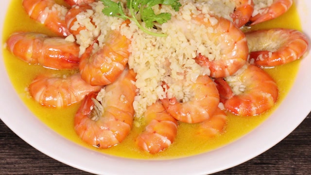 蒜泥大虾-食色生香