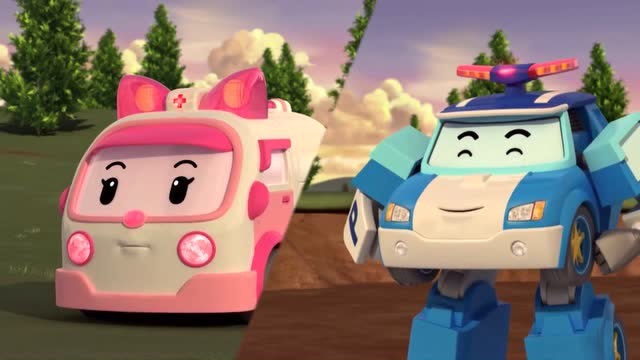 变形警车珀利:大家都准备好了,就剩下安巴一个人了!