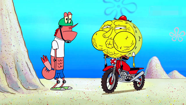 海绵宝宝挑战极限运动,这模样连亲妈都认不出来了吧