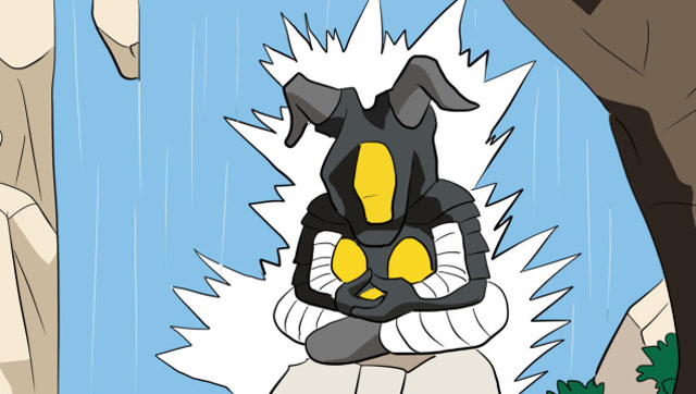 正在修炼中的宇宙恐龙杰顿怪兽儿童卡通简笔画