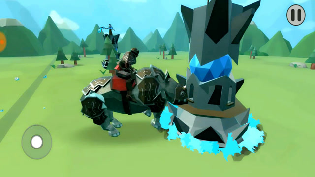 战争模拟器:犀牛骑兵被激怒了,他勇敢地撞向巫师投掷手!