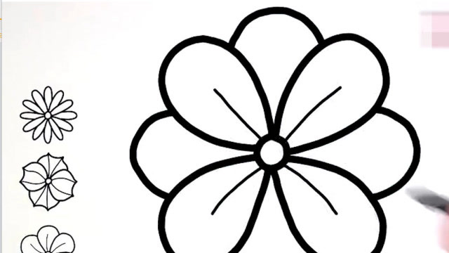 5种小花朵的简易画法,一起来涂上漂亮的颜色吧
