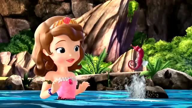 小公主苏菲亚:美人鱼的表演彩排,克拉幻化出七色彩虹,美极了!