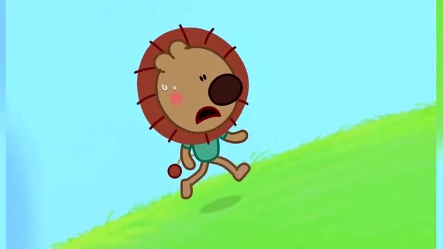 小小画家熊小米:雷慌慌张张跑过来,它看到河马被卡在河里了