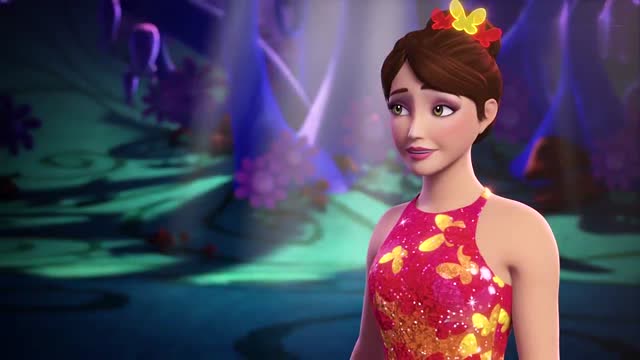 《芭比与神秘之门》艾丽西亚骑在独角兽的背上