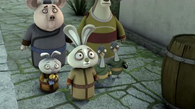 功夫熊猫:神龙大侠唱歌没够,虎妞一拳把阿宝打趴下了!