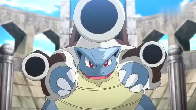 口袋妖怪,mega水箭龟对战mega喷火龙,属性克制不服不行