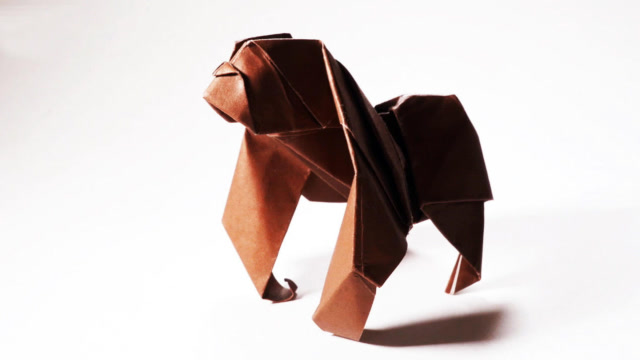 折纸大猩猩,教你如何折叠一只大猩猩,折纸艺术