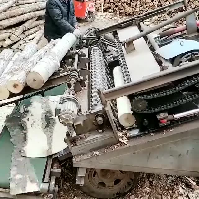 这个机器真好用,树皮扒的挺快,太厉害了