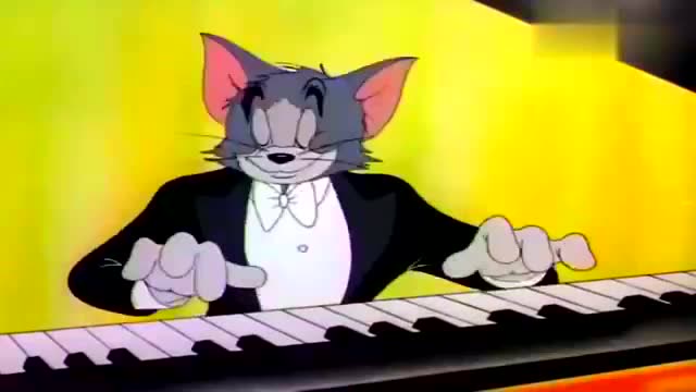 猫和老鼠,超级搞笑动画片,猫弹钢琴