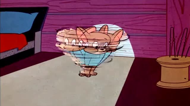 猫和老鼠:杰瑞被汤姆当作了旋转陀螺,转的根本停不下来,头好晕啊!