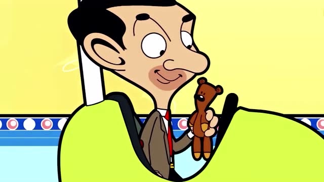 《mr bean》憨豆先生跟他的小熊一起玩碰碰车