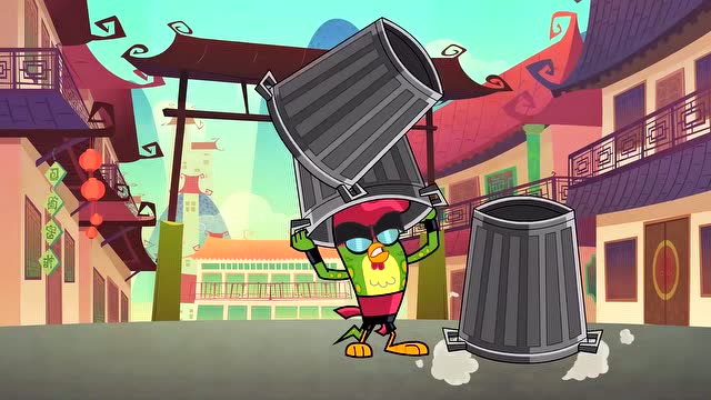 功夫鸡:鸡仔使用橡皮蛇的技能,却被二鸭捉弄的头晕