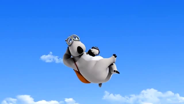 倒霉熊坐飞机跳伞,半空中发现降落伞没带,这就尴尬了!