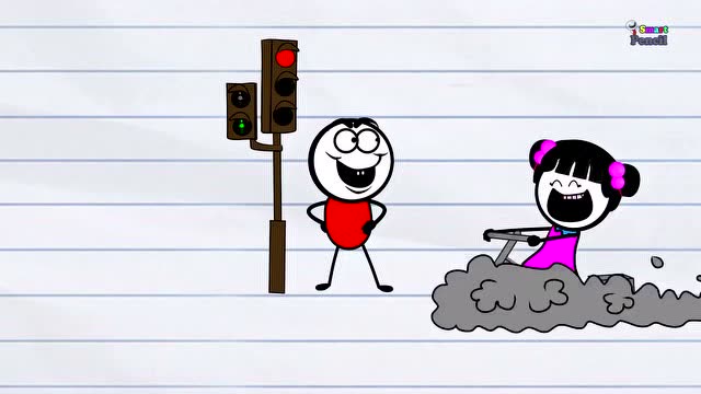 火柴人游戏动画:红绿灯控制员