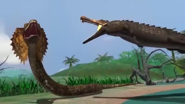 巨蛇吃霸王龙图片